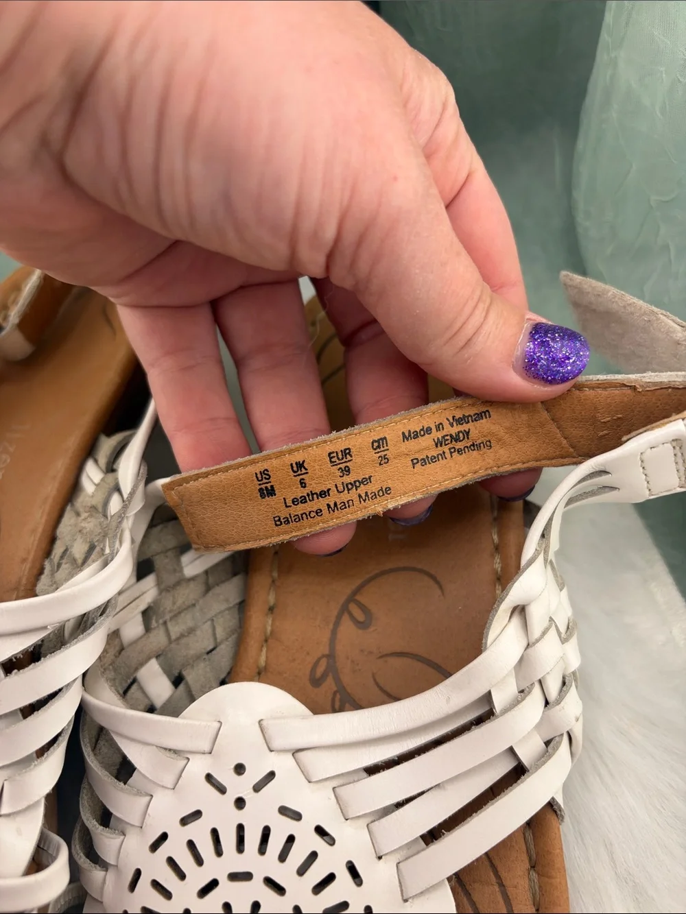 Naturalizer Women's Wendy White Woven  Leather Sandals | 8M